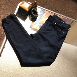 Gap high rise dark wash skinny jeans.